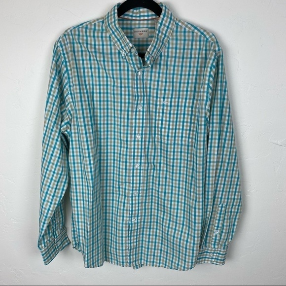 Dockers button up plaid shirt large - Picture 6 of 6